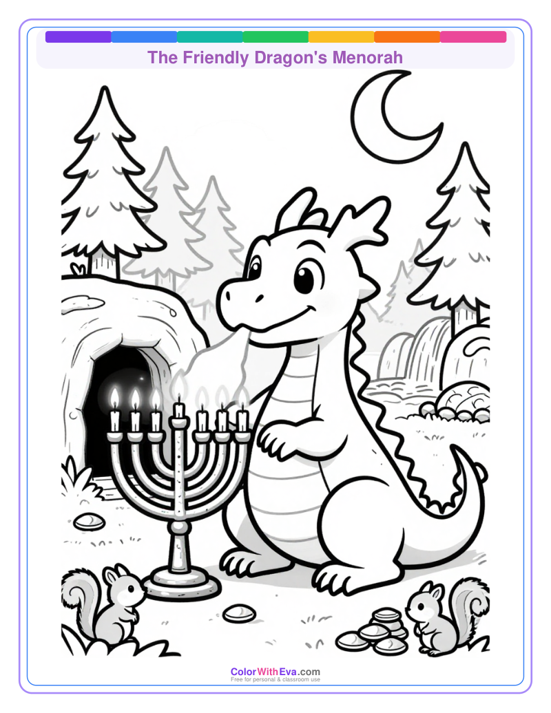 The Friendly Dragon's Menorah thumbnail