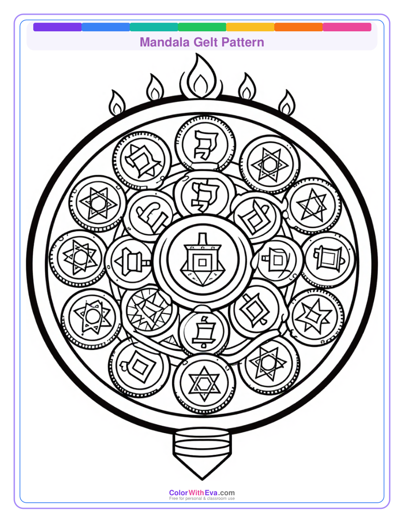 Mandala Gelt Pattern thumbnail