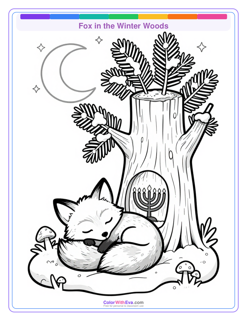 Fox in the Winter Woods preview