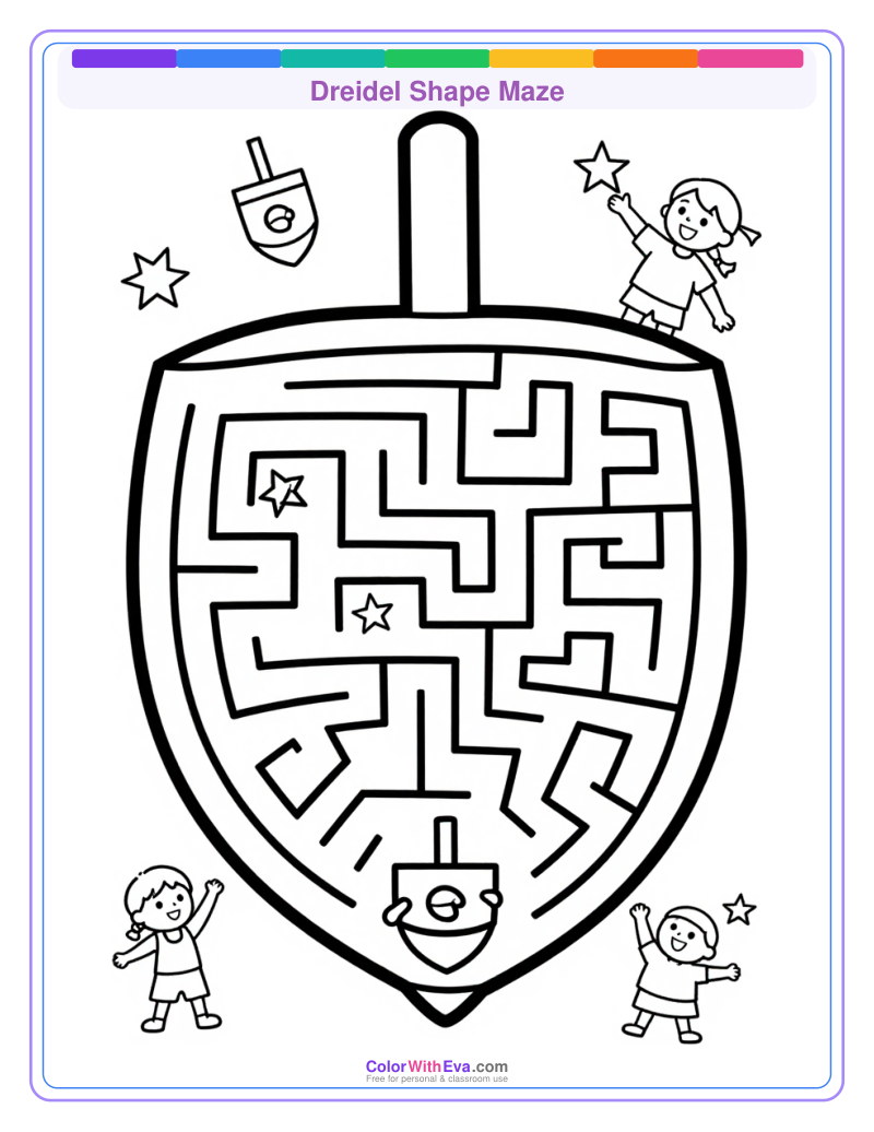 Dreidel Shape Maze preview