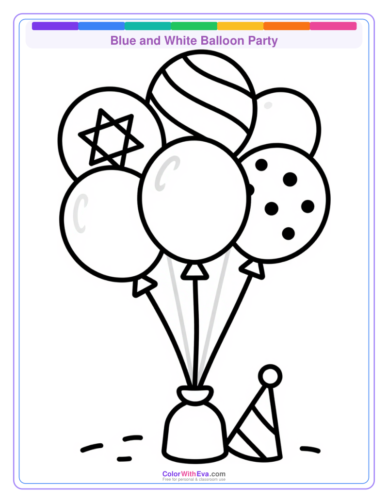 Blue and White Balloon Party preview