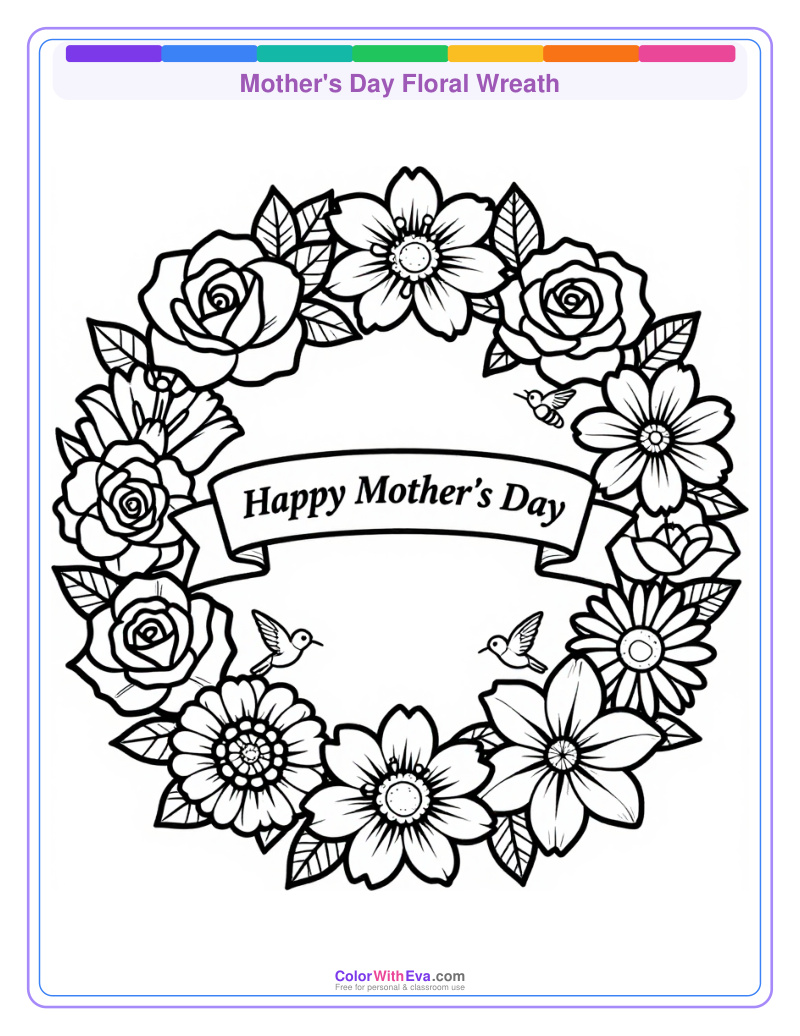 Mother's Day Floral Wreath preview