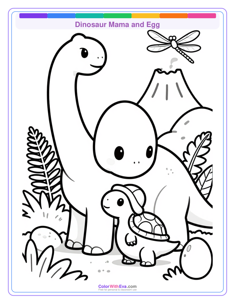 Dinosaur Mama and Egg preview