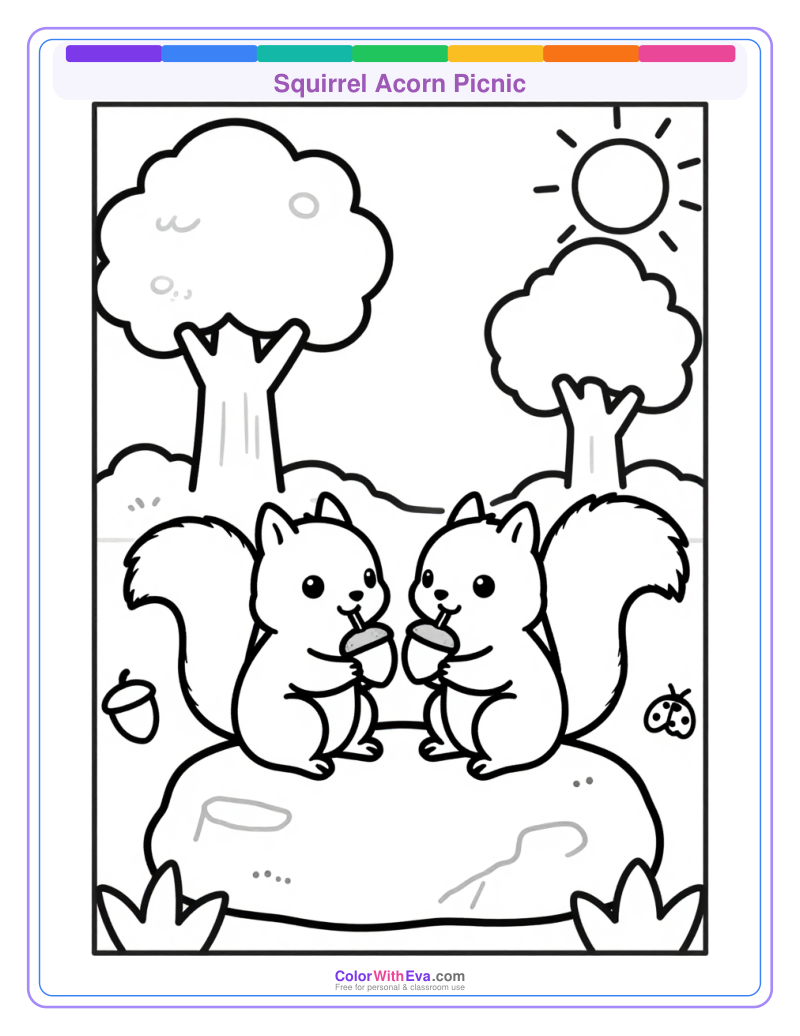 Squirrel Acorn Picnic preview