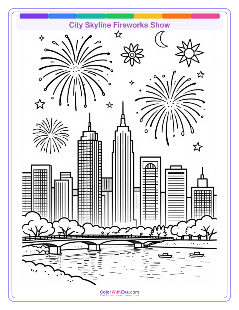 City Skyline Fireworks Show preview