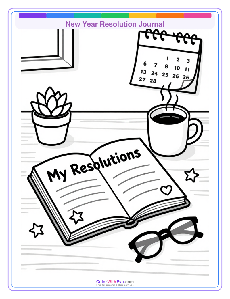 New Year Resolution Journal preview