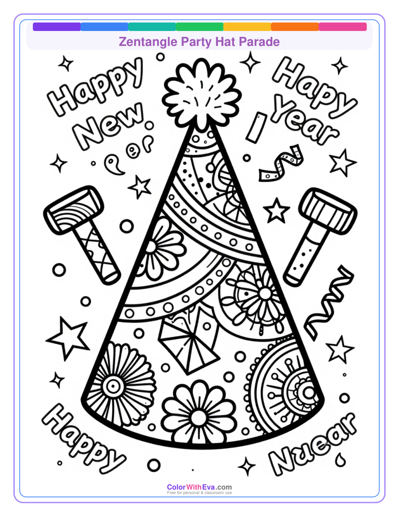 Zentangle Party Hat Parade thumbnail