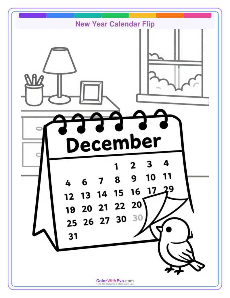 New Year Calendar Flip preview