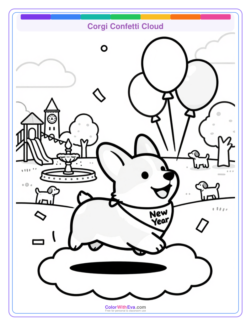 Corgi Confetti Cloud thumbnail