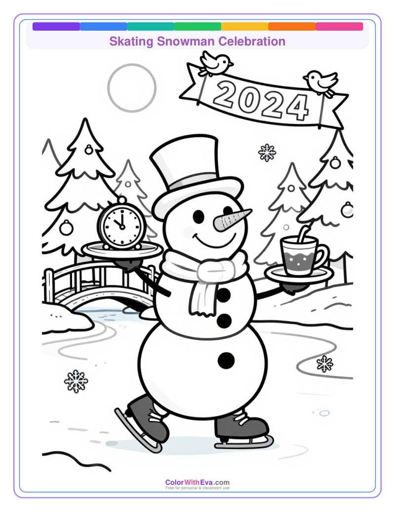 Skating Snowman Celebration thumbnail