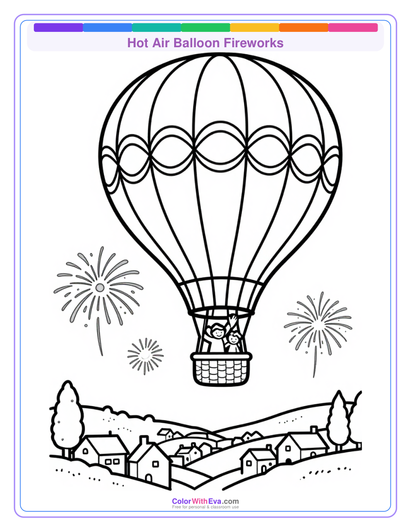 Hot Air Balloon Fireworks preview