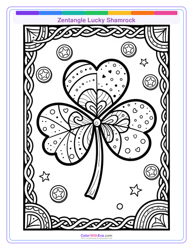Zentangle Lucky Shamrock thumbnail