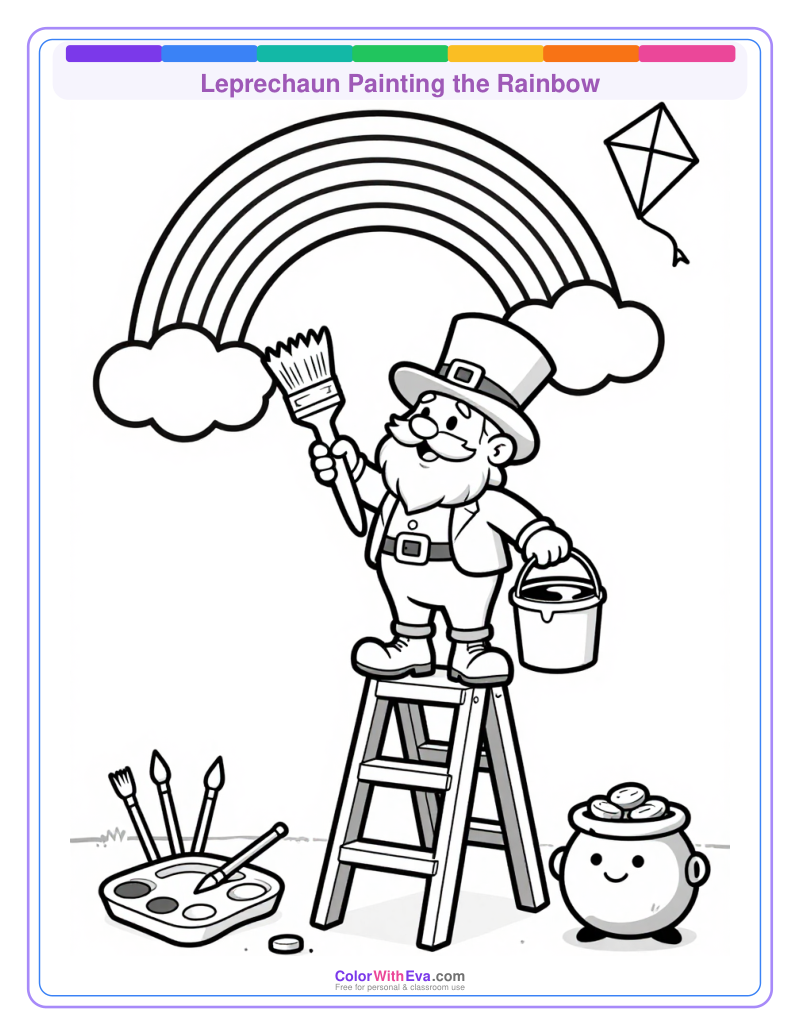 Leprechaun Painting the Rainbow preview