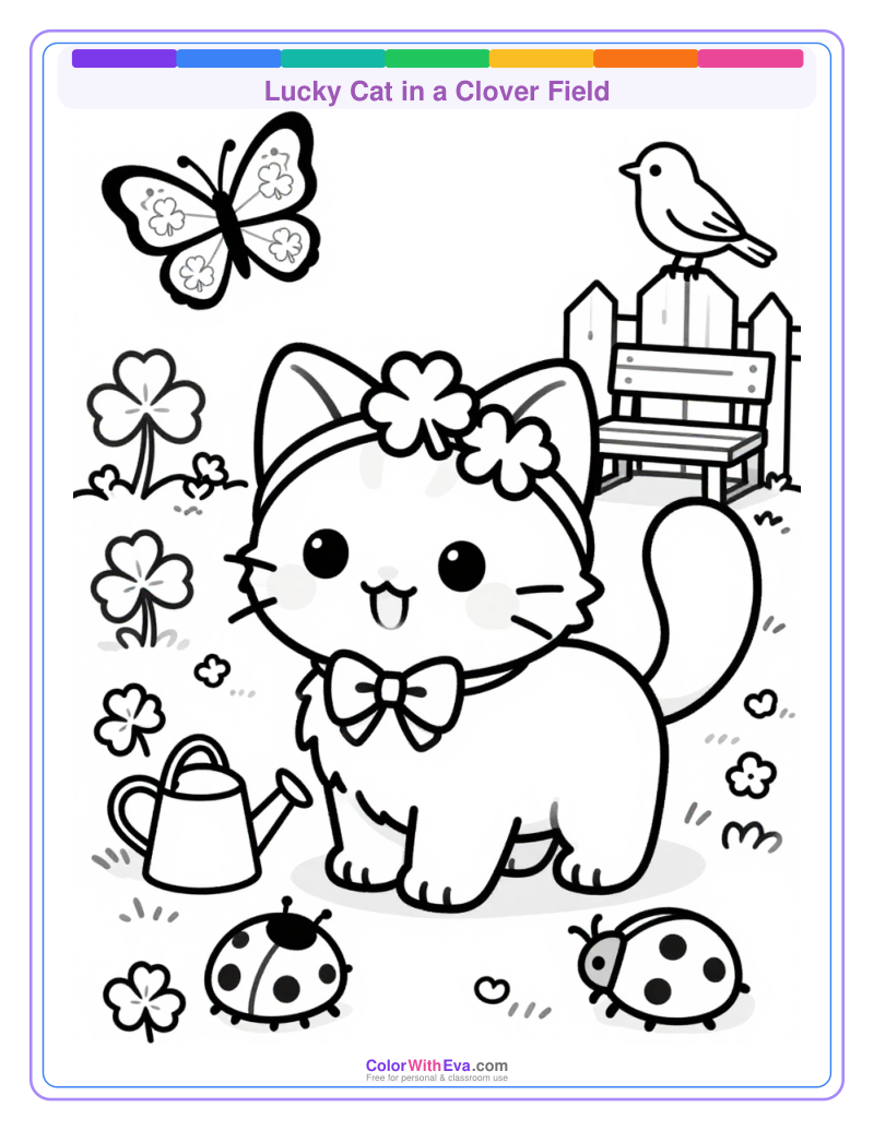 Lucky Cat in a Clover Field thumbnail