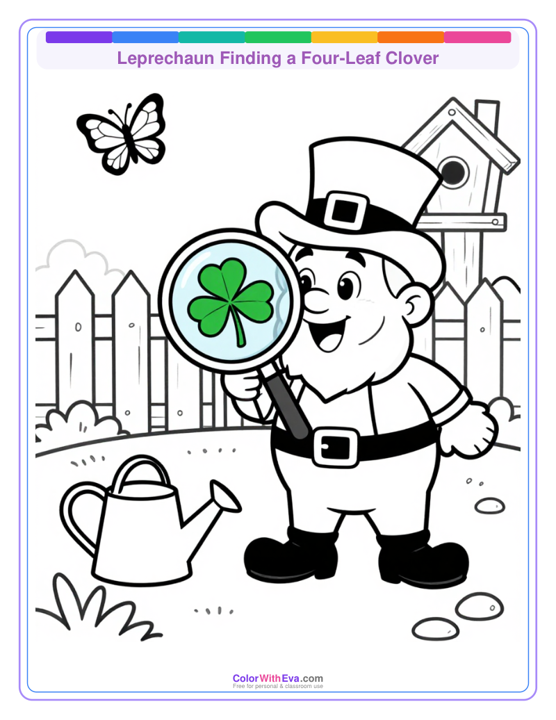 Leprechaun Finding a Four-Leaf Clover preview