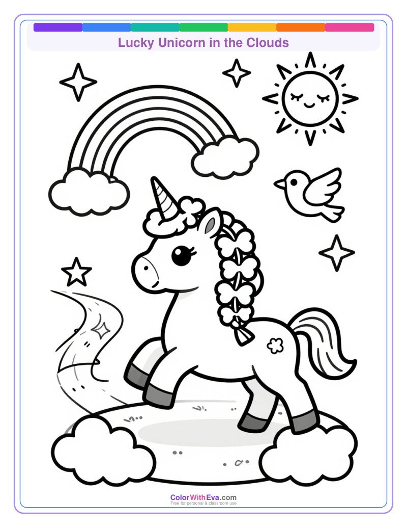 Lucky Unicorn in the Clouds thumbnail