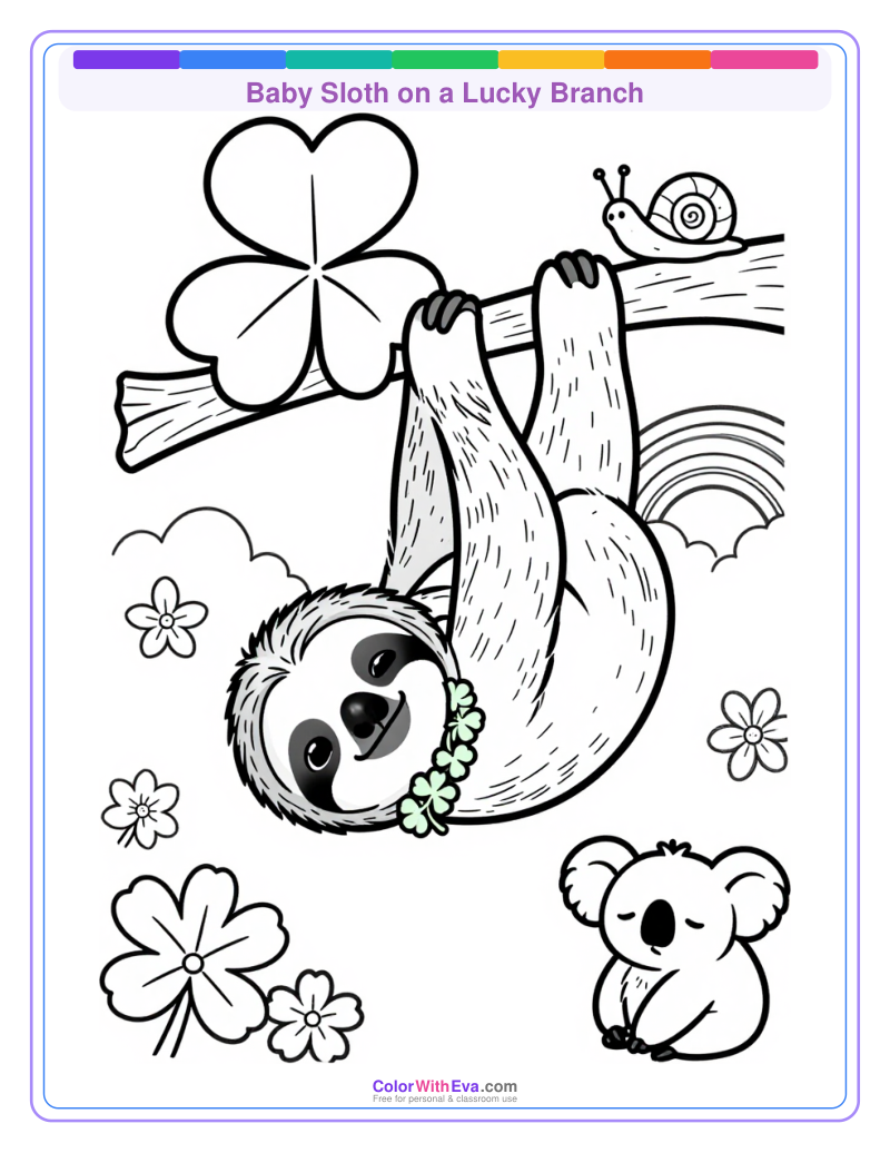 Baby Sloth on a Lucky Branch thumbnail