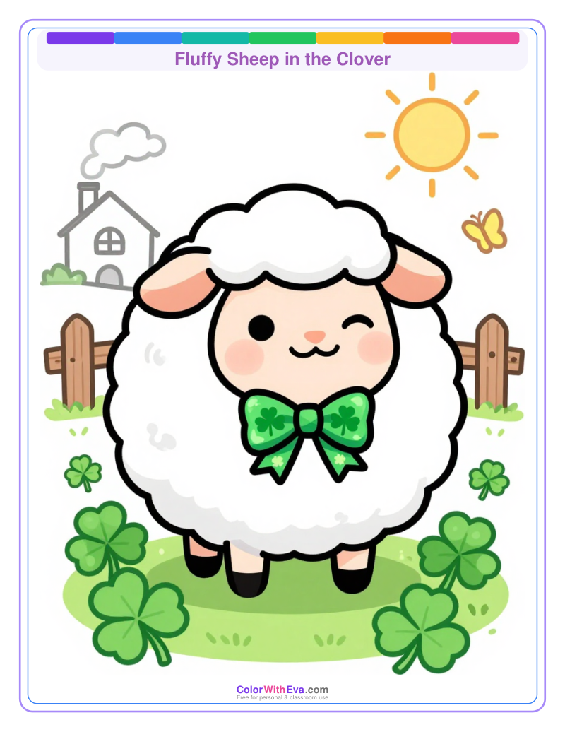 Fluffy Sheep in the Clover preview