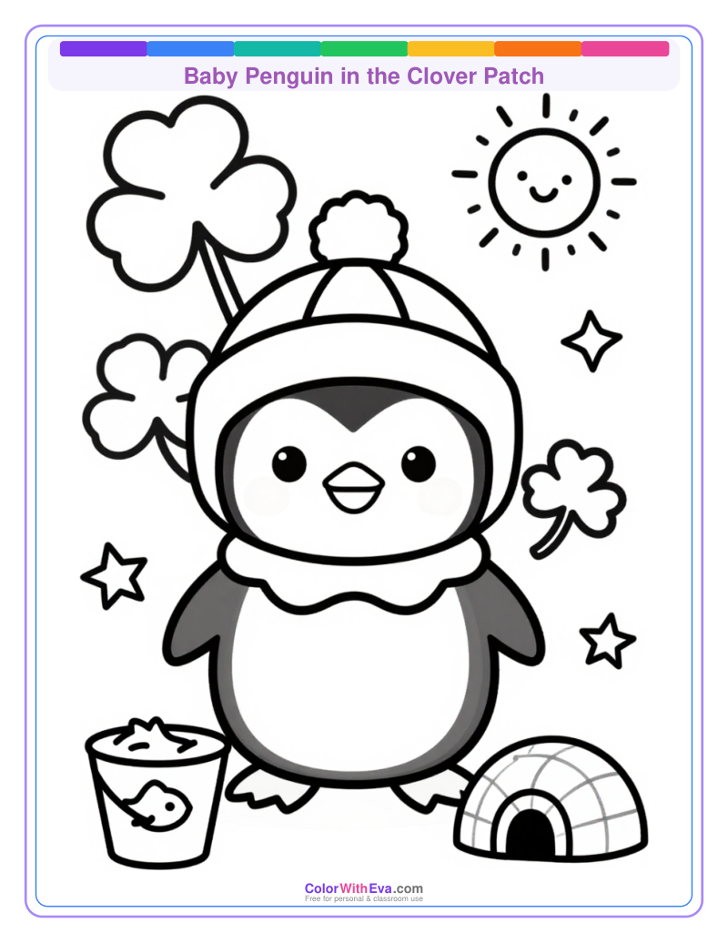 Baby Penguin in the Clover Patch thumbnail