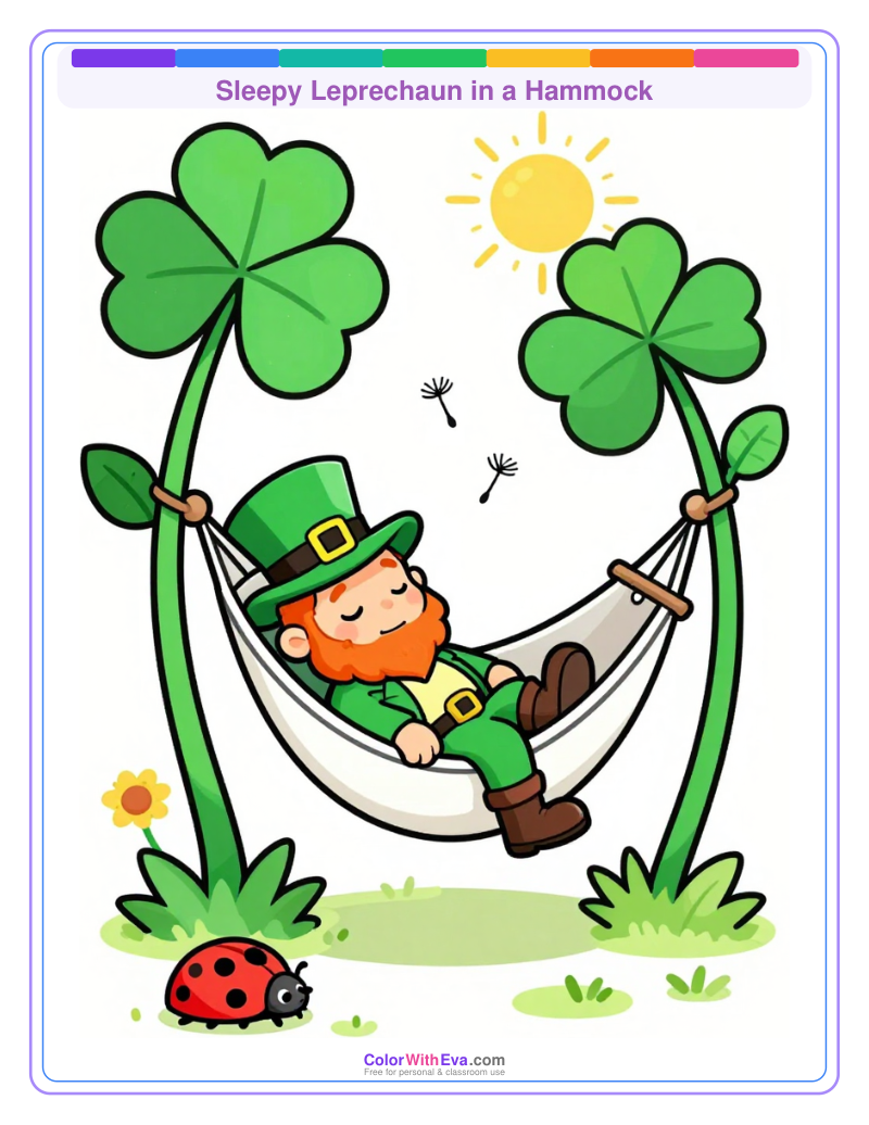 Sleepy Leprechaun in a Hammock preview