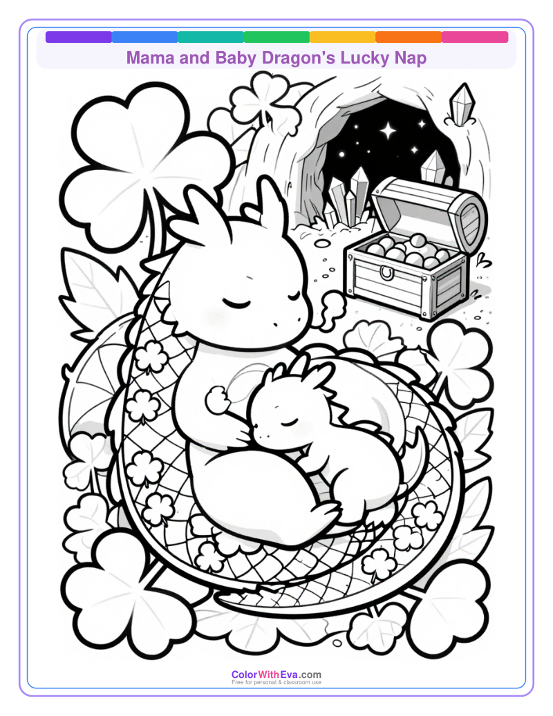 Mama and Baby Dragon's Lucky Nap thumbnail