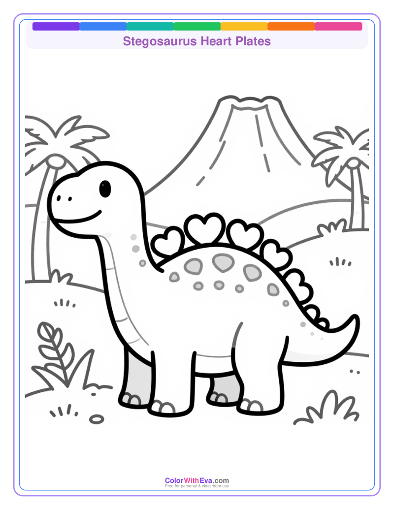 Stegosaurus Heart Plates preview