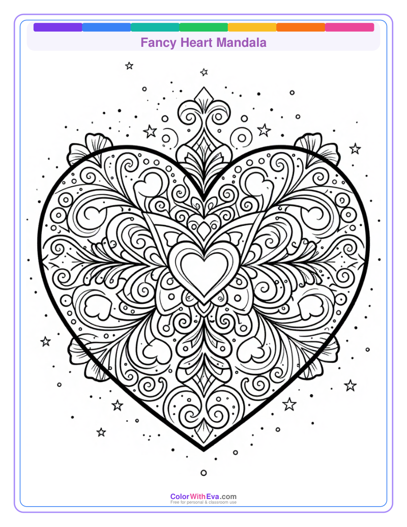 Fancy Heart Mandala preview