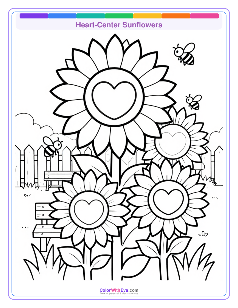 Heart-Center Sunflowers preview