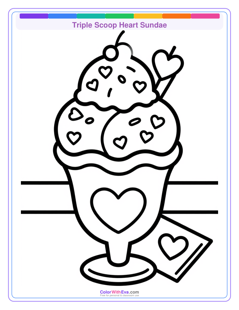 Triple Scoop Heart Sundae preview