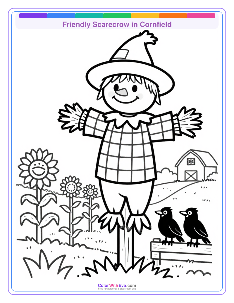 Friendly Scarecrow in Cornfield preview