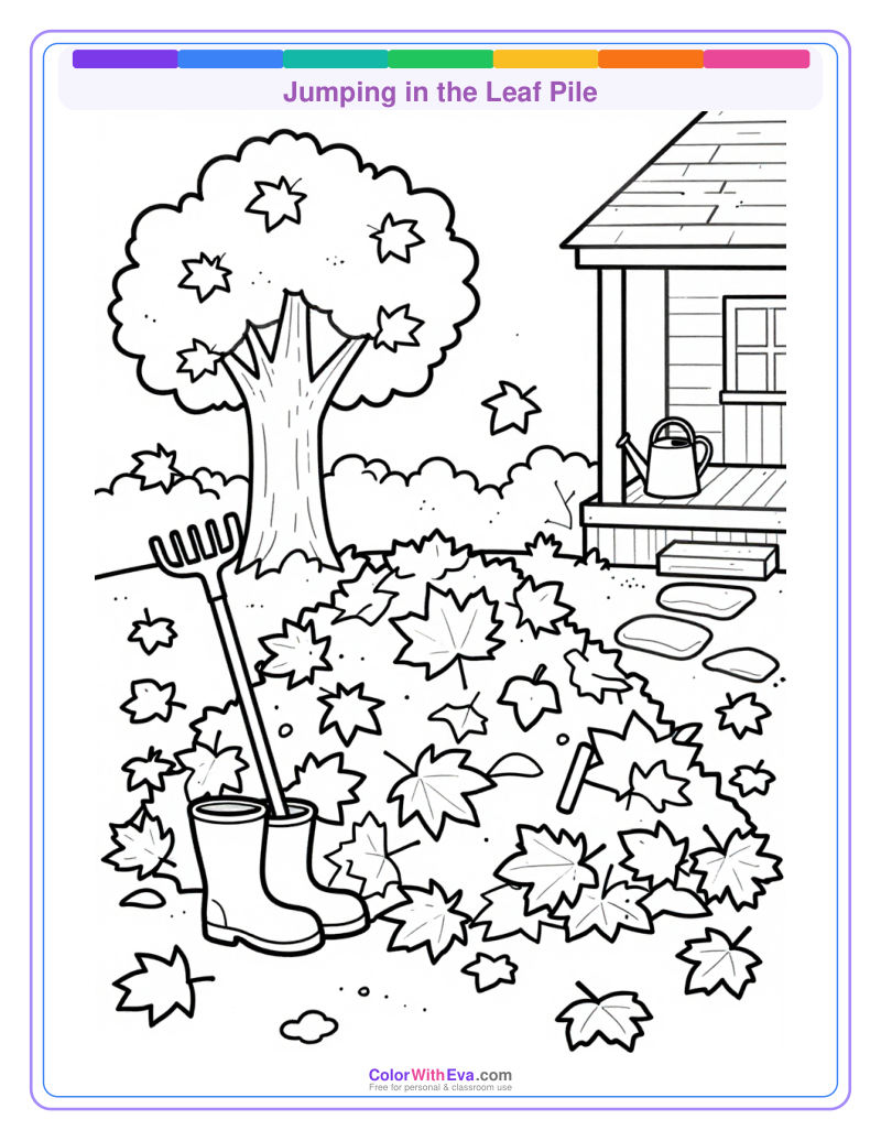 Jumping in the Leaf Pile preview