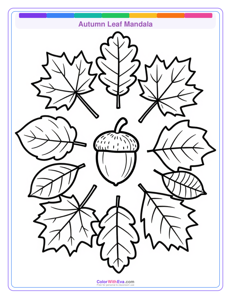 Autumn Leaf Mandala preview