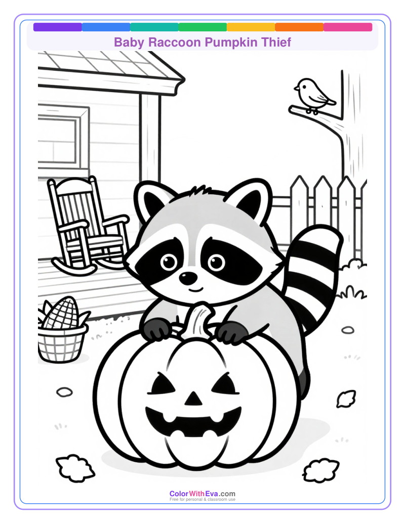 Baby Raccoon Pumpkin Thief thumbnail