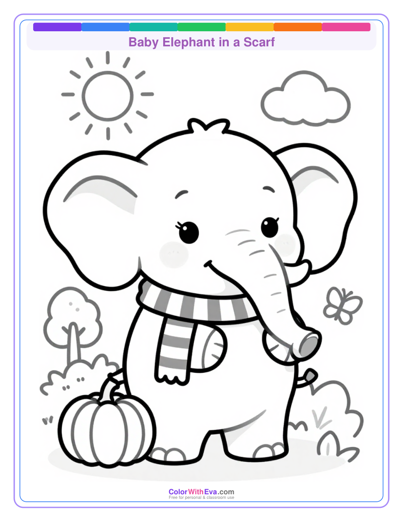 Baby Elephant in a Scarf thumbnail