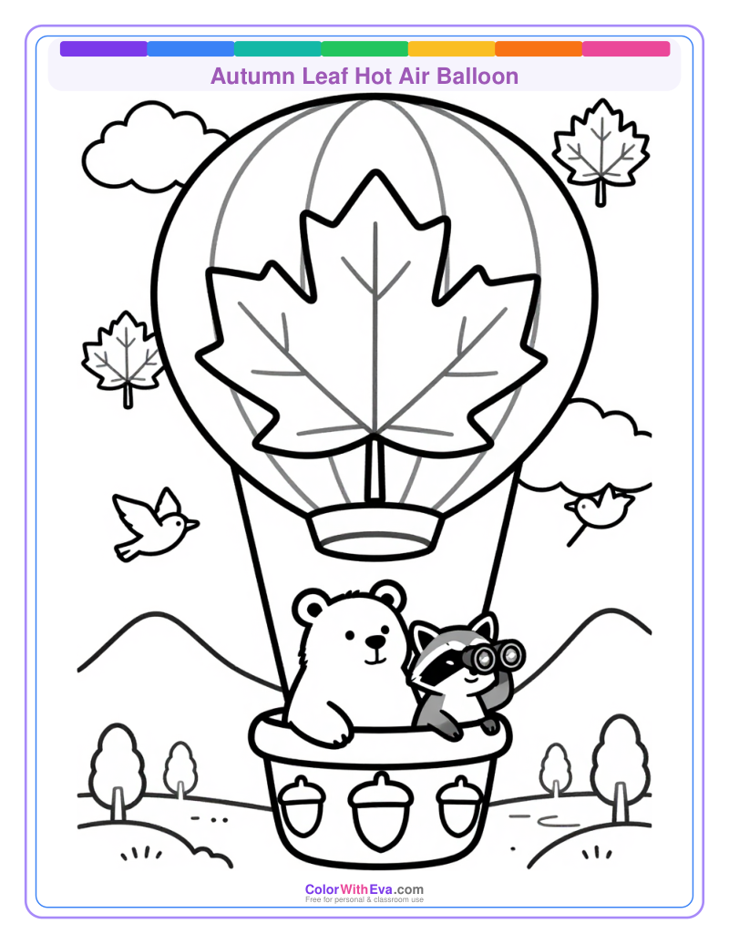 Autumn Leaf Hot Air Balloon thumbnail