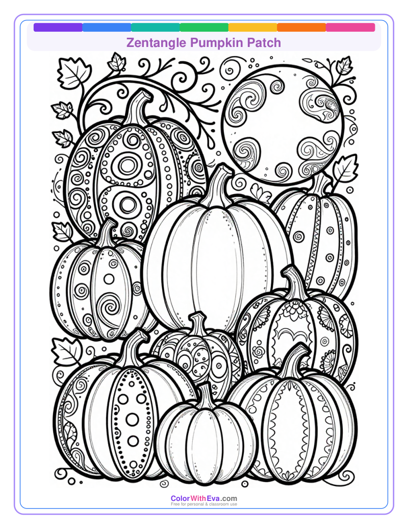 Zentangle Pumpkin Patch preview