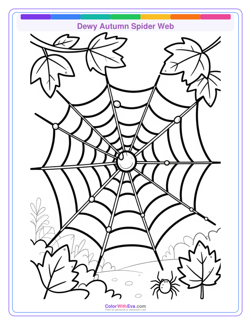 Dewy Autumn Spider Web preview