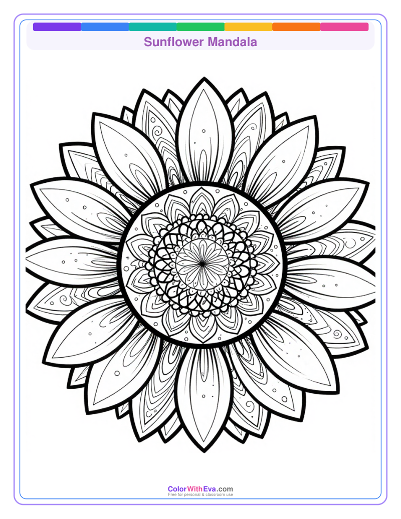 Sunflower Mandala preview