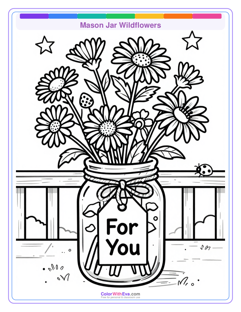 Mason Jar Wildflowers preview