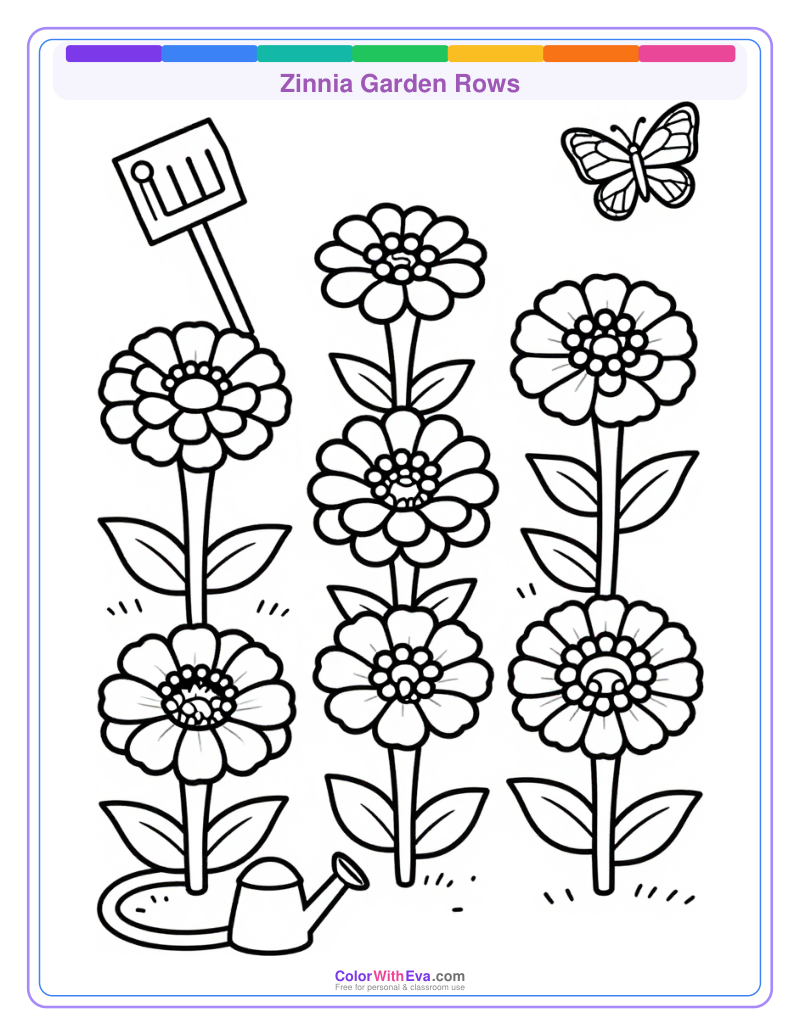 Zinnia Garden Rows preview