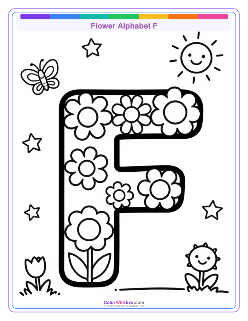 Flower Alphabet F preview