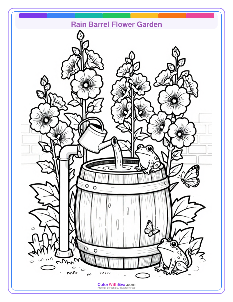Rain Barrel Flower Garden preview