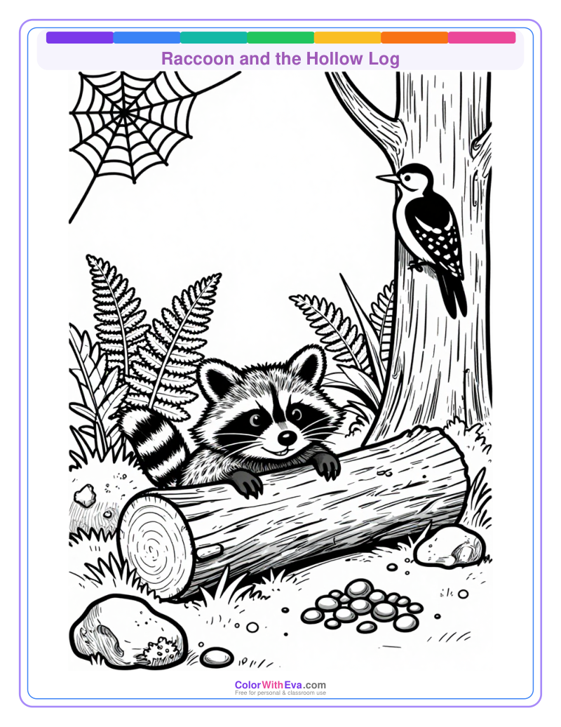Raccoon and the Hollow Log preview