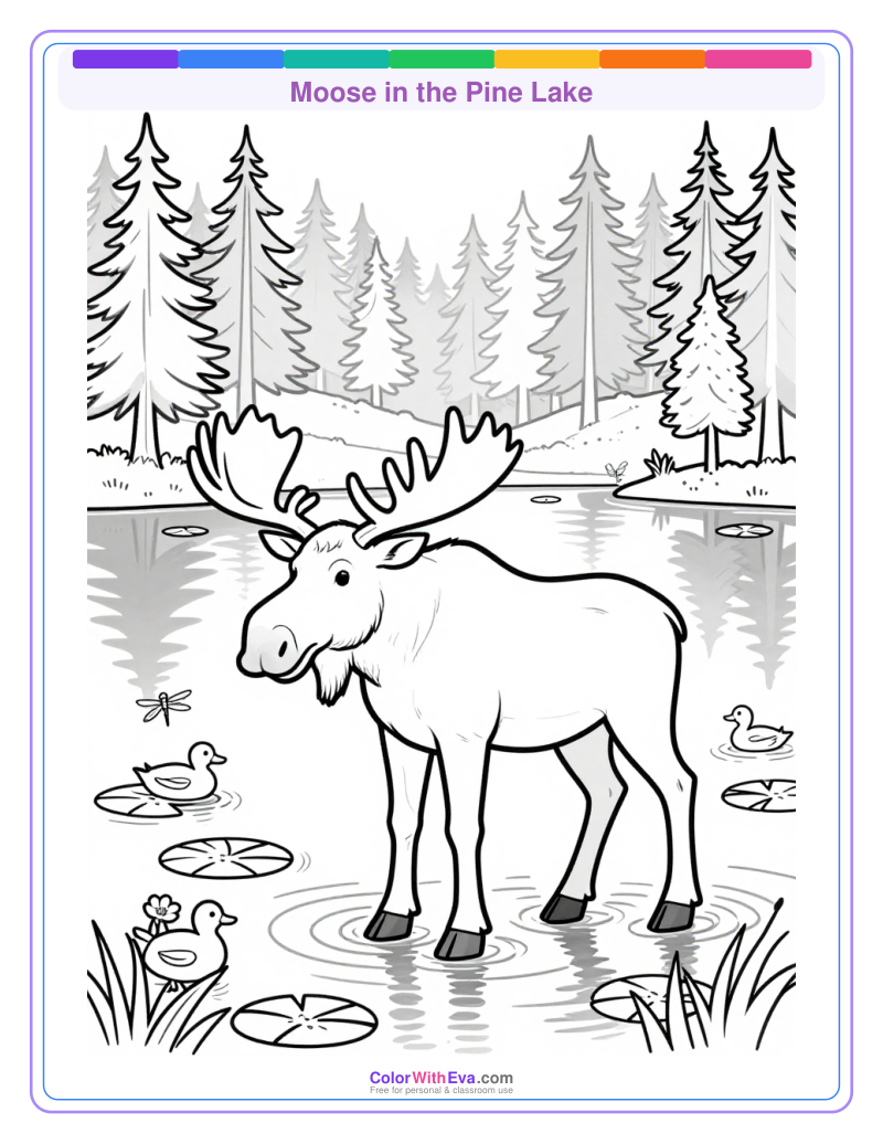 Moose in the Pine Lake preview