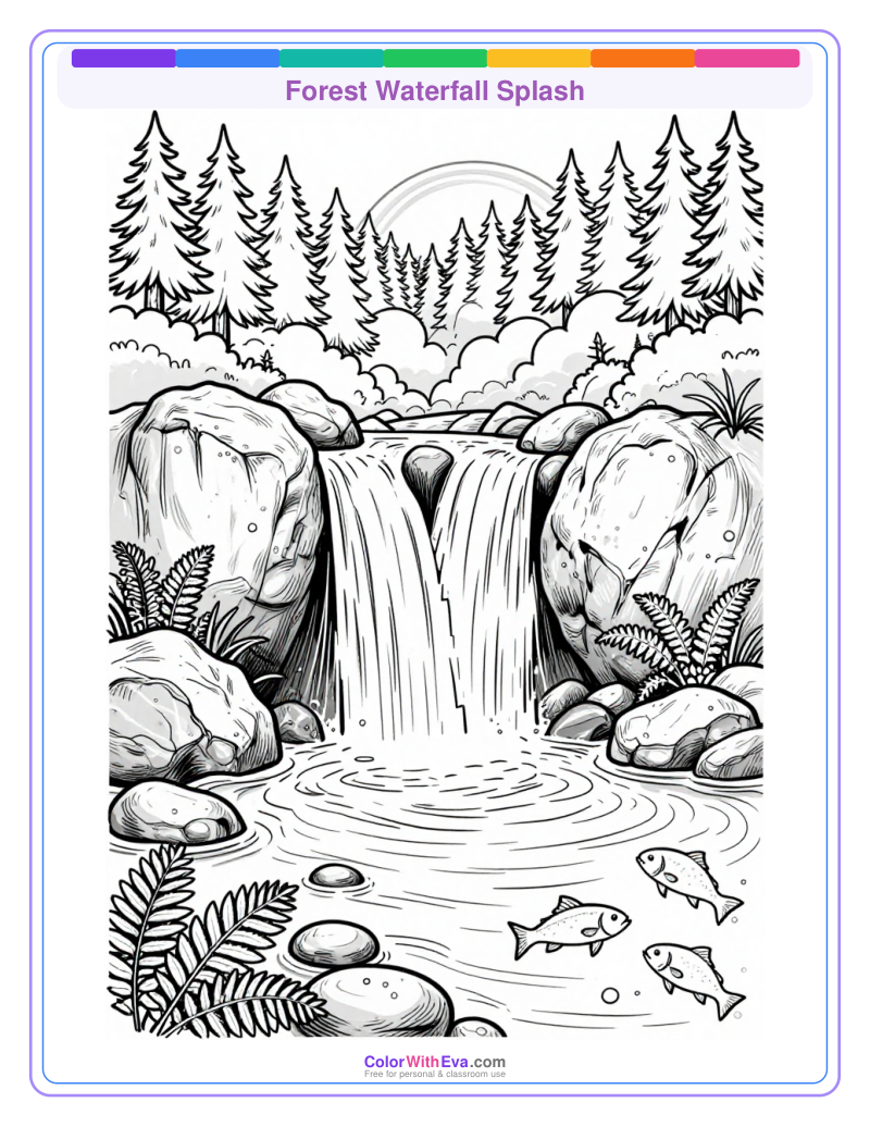 Forest Waterfall Splash preview