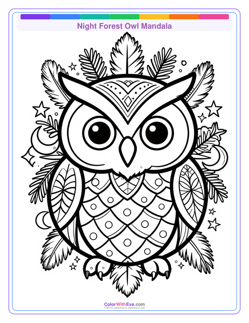 Night Forest Owl Mandala thumbnail