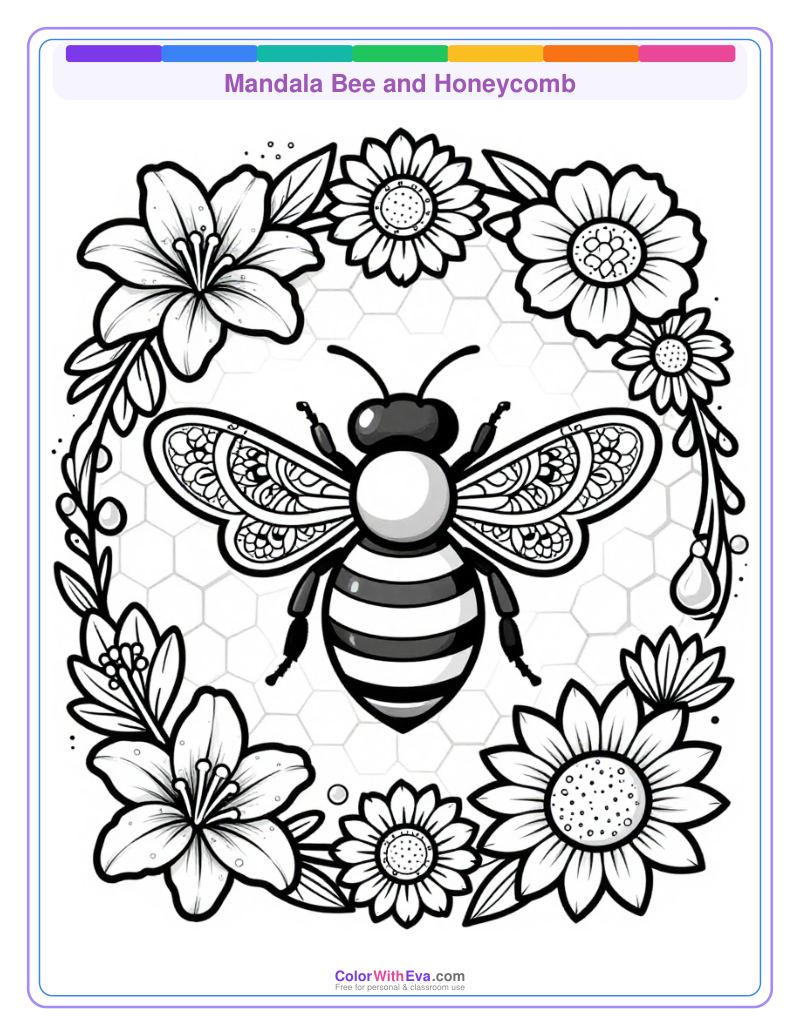 Mandala Bee and Honeycomb thumbnail