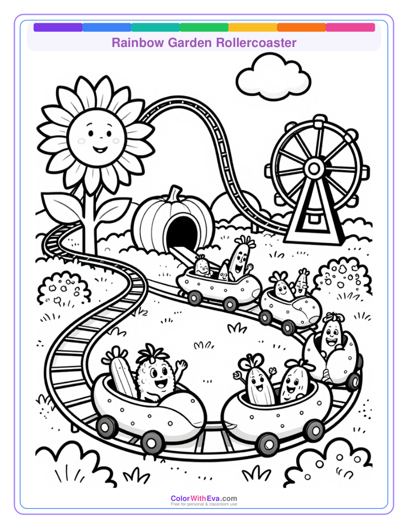 Rainbow Garden Rollercoaster preview