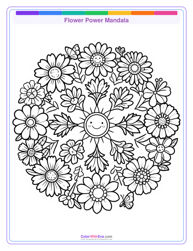 Flower Power Mandala preview