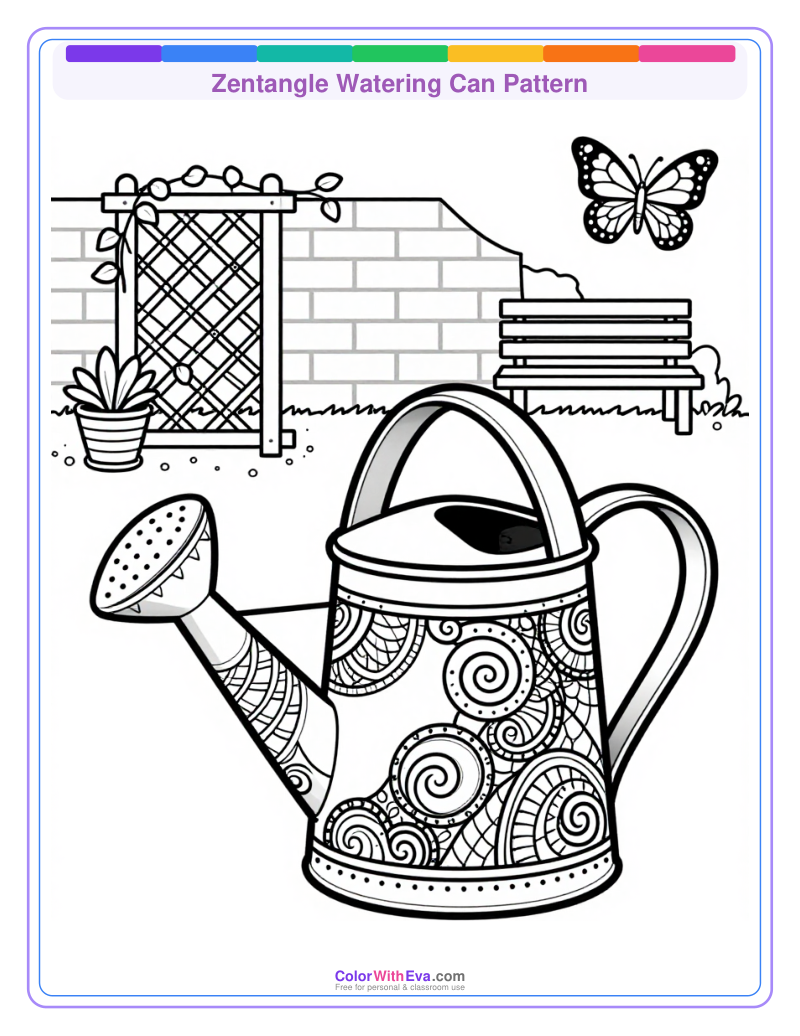 Zentangle Watering Can Pattern thumbnail